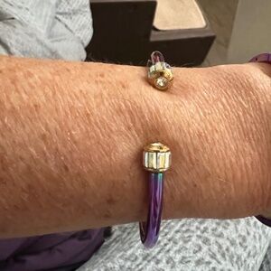 Authentic Henri Bendel multi color and crystal bangle bracelet